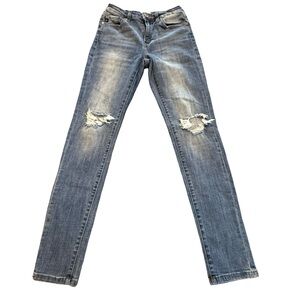KanCan Distressed Skinny Jeans Women’s Sz 5/26 Medium Wash Stretch Denim